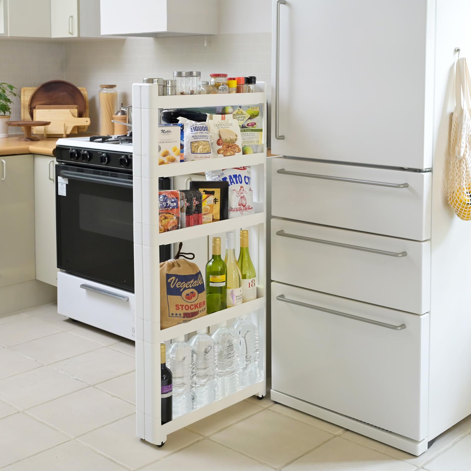 Amazon.co.jp: 山善(YAMAZEN) ワゴン キャスター付き スリム 5段 隙間